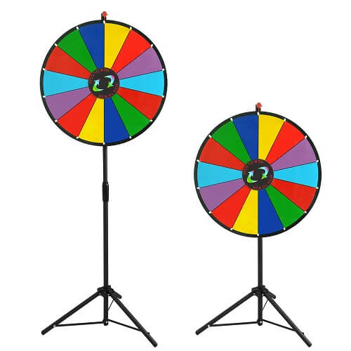 Prize wheel heights