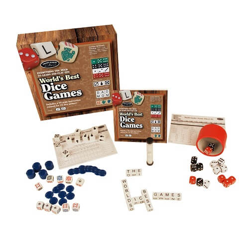 Worlds Best Dice Games set includes 25 dice games
